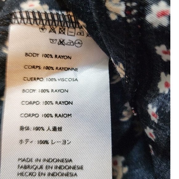 Faithful the Brand Anthropologie Black La Terrace Print Wrap Blouse Shirt Top XS - Picture 10 of 16